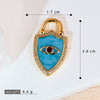 Pendant Necklace Copper Geometric Dripping Oil Microinlaid Zircon Devil's Eye Pendant