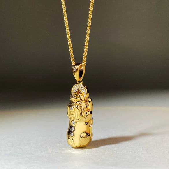 Pendant Necklace Copper Geometric Fashion Electroplated With Sand Gold Color