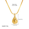 Pendant Necklace Copper Geometric Heart Electroplating Light Luxury Minimalist For Women