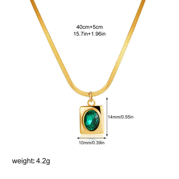 Pendant Necklace Copper Geometric Heart Electroplating Light Luxury Minimalist For Women