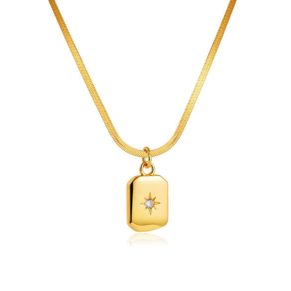 Pendant Necklace Copper Geometric Heart Electroplating Light Luxury Minimalist For Women