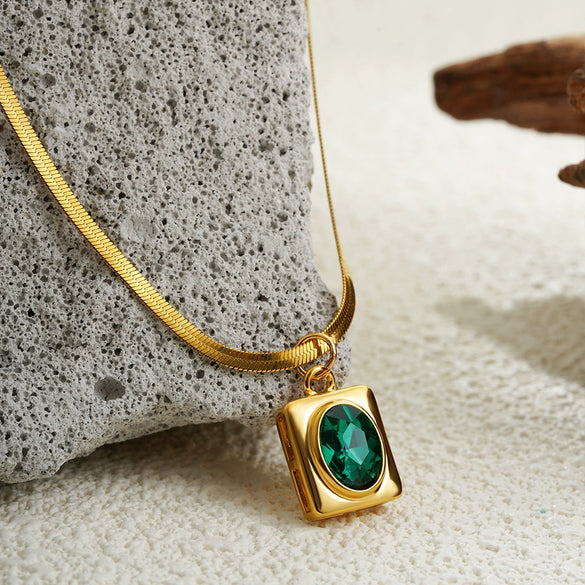 Pendant Necklace Copper Geometric Heart Electroplating Light Luxury Minimalist For Women
