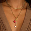Pendant Necklace Copper Geometric Heart Shape Handmade Electroplating For Women