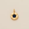 Pendant Necklace Copper Glass Zircon Fivepointed Star Round Electroplating