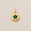 Pendant Necklace Copper Glass Zircon Fivepointed Star Round Electroplating