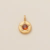 Pendant Necklace Copper Glass Zircon Fivepointed Star Round Electroplating