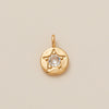 Pendant Necklace Copper Glass Zircon Fivepointed Star Round Electroplating