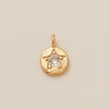 Pendant Necklace Copper Glass Zircon Fivepointed Star Round Electroplating