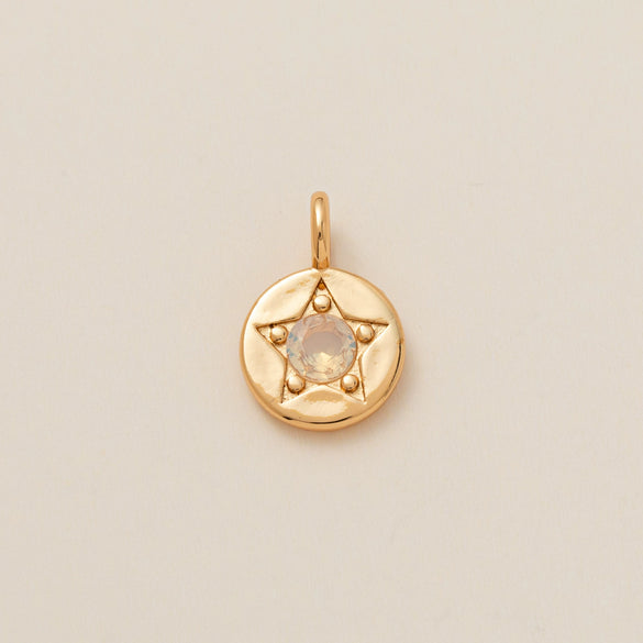 Pendant Necklace Copper Glass Zircon Fivepointed Star Round Electroplating