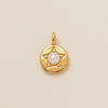 Pendant Necklace Copper Glass Zircon Fivepointed Star Round Electroplating