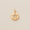 Pendant Necklace Copper Glass Zircon Fivepointed Star Round Electroplating