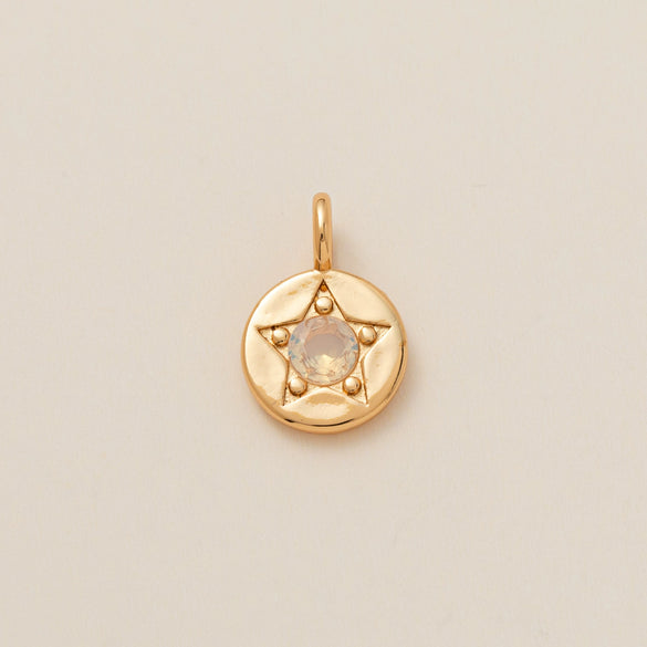 Pendant Necklace Copper Glass Zircon Fivepointed Star Round Electroplating