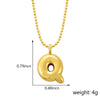 Pendant Necklace Copper Gold Plated Letter Balloon Shape Electroplating