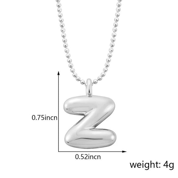 Pendant Necklace Copper Gold Plated Letter Balloon Shape Electroplating
