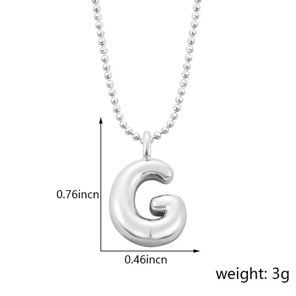 Pendant Necklace Copper Gold Plated Letter Balloon Shape Electroplating