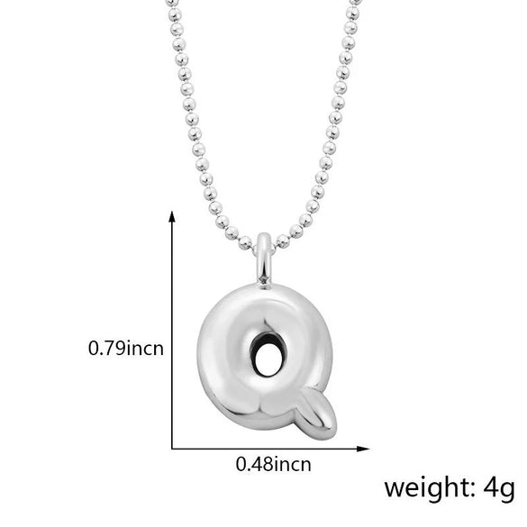 Pendant Necklace Copper Gold Plated Letter Balloon Shape Electroplating