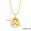 Pendant Necklace Copper Gold Plated Letter Balloon Shape Electroplating
