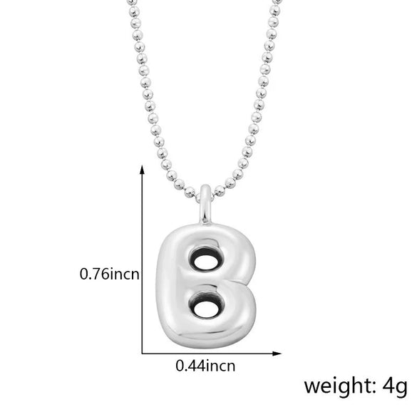 Pendant Necklace Copper Gold Plated Letter Balloon Shape Electroplating