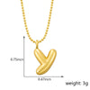 Pendant Necklace Copper Gold Plated Letter Balloon Shape Electroplating