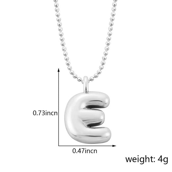 Pendant Necklace Copper Gold Plated Letter Balloon Shape Electroplating