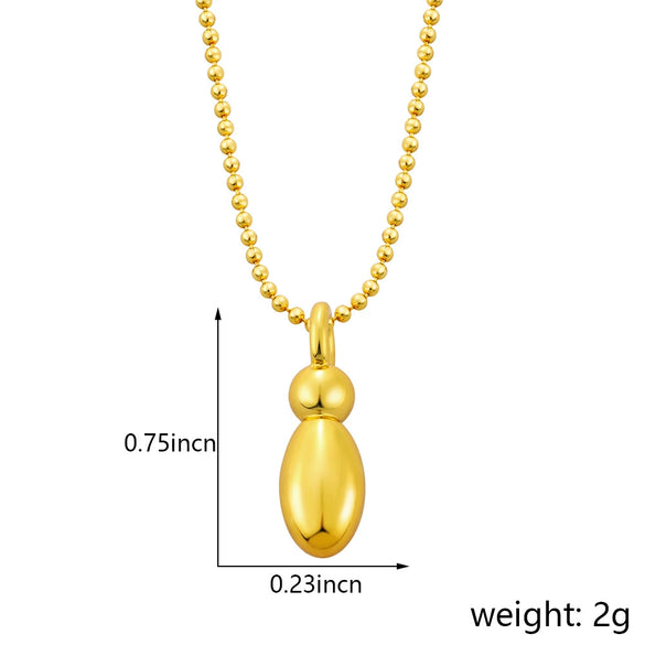 Pendant Necklace Copper Gold Plated Letter Balloon Shape Electroplating