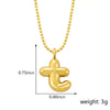 Pendant Necklace Copper Gold Plated Letter Balloon Shape Electroplating