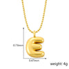Pendant Necklace Copper Gold Plated Letter Balloon Shape Electroplating