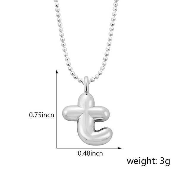 Pendant Necklace Copper Gold Plated Letter Balloon Shape Electroplating
