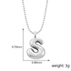 Pendant Necklace Copper Gold Plated Letter Balloon Shape Electroplating