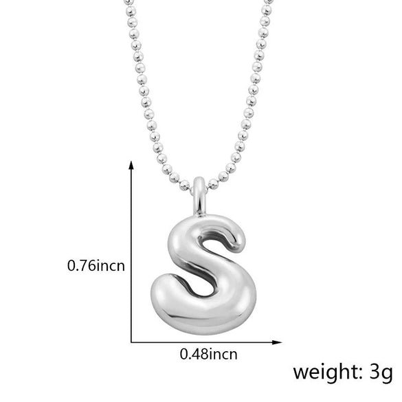 Pendant Necklace Copper Gold Plated Letter Balloon Shape Electroplating