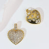 Pendant Necklace Copper Heart Shape Electroplating Diy Accessories
