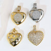 Pendant Necklace Copper Heart Shape Electroplating Diy Accessories