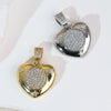 Pendant Necklace Copper Heart Shape Electroplating Diy Accessories