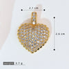 Pendant Necklace Copper Heart Shape Electroplating Diy Accessories