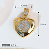 Pendant Necklace Copper Heart Shape Electroplating Diy Accessories