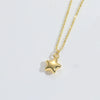 Pendant Necklace Copper Heart Shape Electroplating O Word Chain