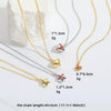 Pendant Necklace Copper Heart Shape Electroplating O Word Chain
