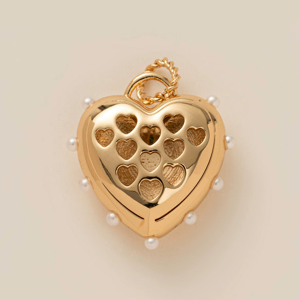 Pendant Necklace Copper Heart Shape Fruit Food Style Electroplating