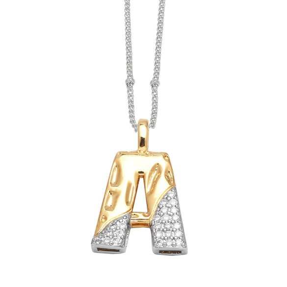 Pendant Necklace Copper Hiphop Minimalist With Letter Pattern Electroplated