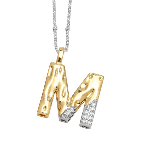 Pendant Necklace Copper Hiphop Minimalist With Letter Pattern Electroplated