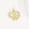 Pendant Necklace Copper Hollow Love Flowers English Letters Design