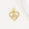 Pendant Necklace Copper Hollow Love Flowers English Letters Design