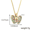 Pendant Necklace Copper Inlaid Color Zircon English Letter Light Luxury Electroplating For Women