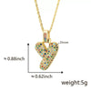 Pendant Necklace Copper Inlaid Color Zircon English Letter Light Luxury Electroplating For Women
