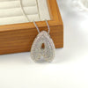 Pendant Necklace Copper Inlaid Zircon With Letter Pattern Electroplated
