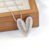 Pendant Necklace Copper Inlaid Zircon With Letter Pattern Electroplated