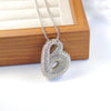 Pendant Necklace Copper Inlaid Zircon With Letter Pattern Electroplated