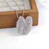 Pendant Necklace Copper Inlaid Zircon With Letter Pattern Electroplated