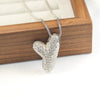 Pendant Necklace Copper Inlaid Zircon With Letter Pattern Electroplated