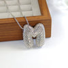 Pendant Necklace Copper Inlaid Zircon With Letter Pattern Electroplated